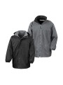 RESULT Junior Reversible Stormproof Jacket noir/gris personnalisable