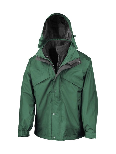 RESULT Veste 3 en 1 zip & clic vert bouteille personnalisable
