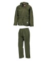 RESULT Jacket & Trouser Set vert olive personnalisable