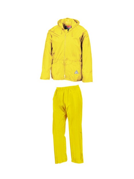 RESULT Jacket & Trouser Set jaune néon personnalisable