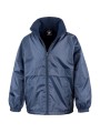 RESULT CORE Junior Microfleece Lined Jacket bleu marine personnalisable