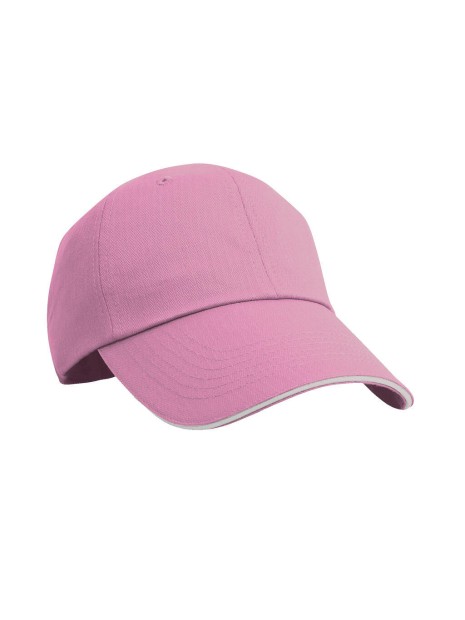 RESULT Herringbone Cap rose/blanc personnalisable