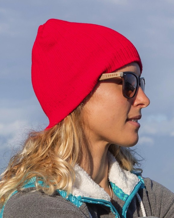 RESULT Delux Double Knit Cotton Beanie Hat Mütze, Schal & Handschuh personalisierbar