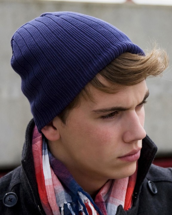 RESULT Delux Double Knit Cotton Beanie Hat Mütze, Schal & Handschuh personalisierbar