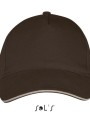Casquettes à personnaliser SOL'S Long Beach chocolat/beige