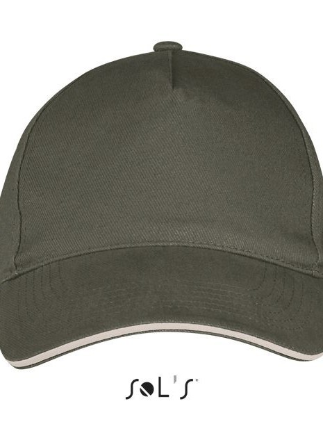 Casquettes à personnaliser SOL'S Long Beach army/beige