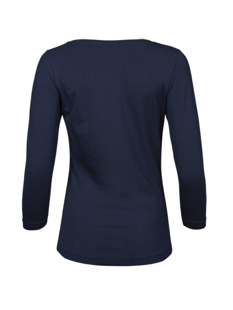 TEE JAYS WOMENS STRETCH 3/4 SLEEVE TEE bleu marine personnalisable