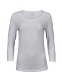 TEE JAYS WOMENS STRETCH 3/4 SLEEVE TEE blanc personnalisable