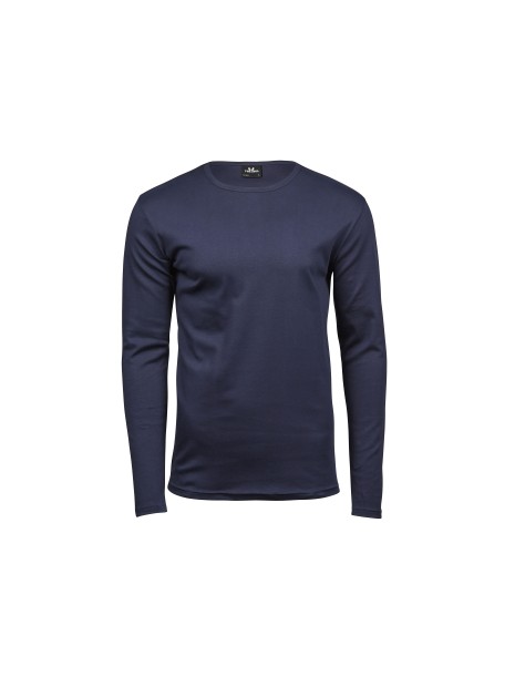 TEE JAYS LONG SLEEVE INTERLOCK TEE bleu marine personnalisable