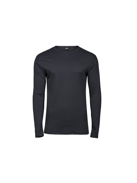 TEE JAYS LONG SLEEVE INTERLOCK TEE dark grey personnalisable