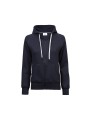 TEE JAYS LADIES FASHION FULL ZIP HOOD bleu marine personnalisable