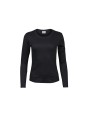 TEE JAYS LADIES LONG SLEEVE INTERLOCK TEE noir personnalisable