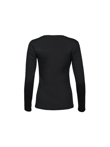 TEE JAYS LADIES LONG SLEEVE INTERLOCK TEE noir personnalisable