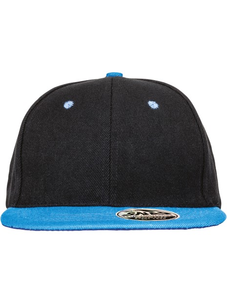 RESULT Casquette Bronx bicolore black/azure blue personnalisable
