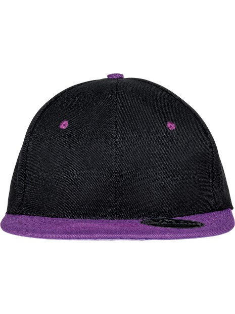 RESULT Casquette Bronx bicolore noir/mauve personnalisable