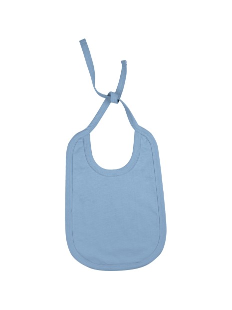 KARIBAN Bavoir coton bébé bleu ciel personnalisable