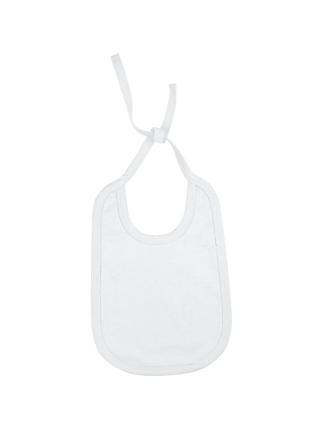 KARIBAN Bavoir coton bébé blanc personnalisable