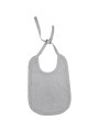 KARIBAN Bavoir coton bébé gris oxford personnalisable