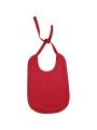 KARIBAN Bavoir coton bébé rouge personnalisable