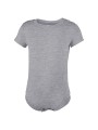 KARIBAN Body manches courtes bébé gris oxford personnalisable