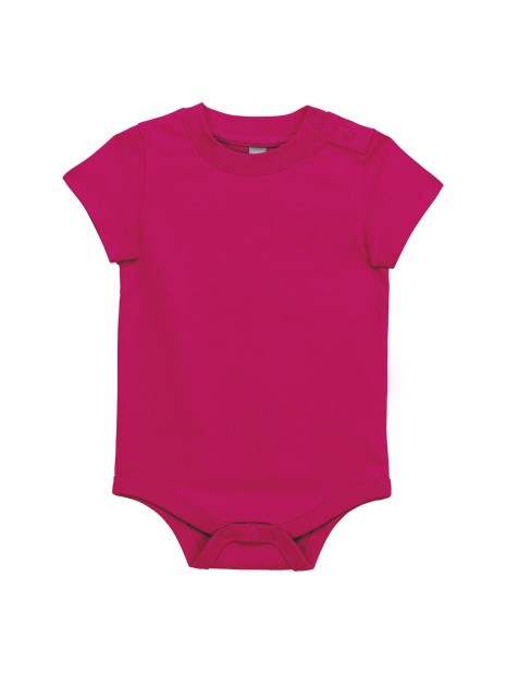 KARIBAN Body manches courtes bébé FUCHSIA personnalisable