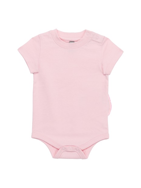 KARIBAN Body manches courtes bébé rose pâle personnalisable