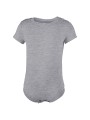 KARIBAN Body manches courtes bébé gris oxford personnalisable