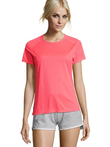 T-Shirts à personnaliser SOL'S Sporty Women FLUORESCENT CORAL