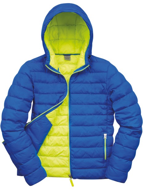 RESULT Doudoune homme Snowbird Ocean Blue / Lime Punch personnalisable