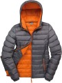 RESULT Doudoune femme Snowbird gris/orange personnalisable