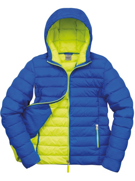 RESULT Doudoune femme Snowbird Ocean Blue / Lime Punch personnalisable
