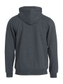 CLIQUE Basic Hoody Full Zip anthracite melange personnalisable