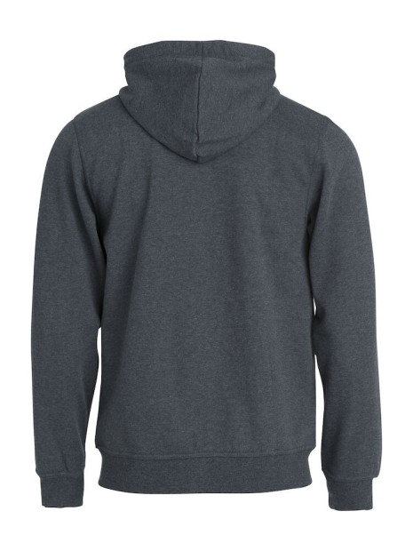 CLIQUE Basic Hoody Full Zip anthracite melange personnalisable