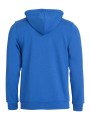 CLIQUE Basic Hoody Full Zip bleu royal personnalisable