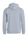 CLIQUE Basic Hoody Full Zip gris chiné personnalisable