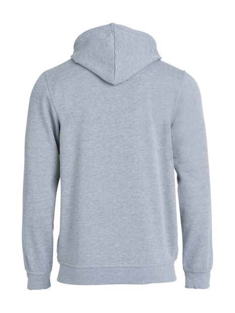 CLIQUE Basic Hoody Full Zip gris chiné personnalisable