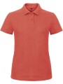 B&C Polo femme ID.001 PIXEL CORAL personnalisable