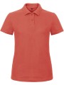 B&C Polo femme ID.001 PIXEL CORAL personnalisable