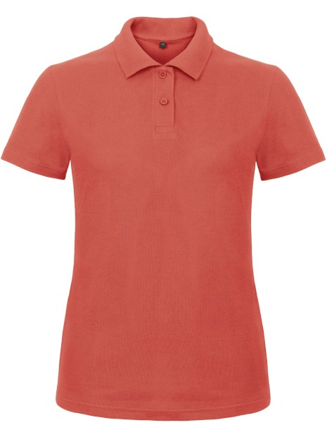 B&C Polo femme ID.001 PIXEL CORAL personnalisable