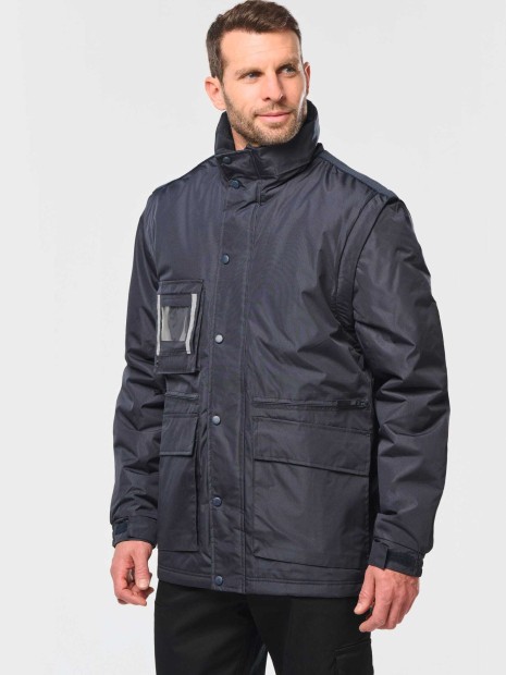 Vestes à personnaliser WK. DESIGNED TO WORK Parka workwear manches amovibles homme 