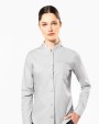 Hemd KARIBAN Damesblouse met "Mao" kraag lange mouwen voor bedrukking &amp; borduring