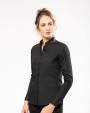 Hemd KARIBAN Damesblouse met "Mao" kraag lange mouwen voor bedrukking &amp; borduring
