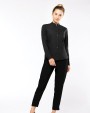 Hemd KARIBAN Damesblouse met "Mao" kraag lange mouwen voor bedrukking &amp; borduring