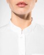 Hemd KARIBAN Damesblouse met "Mao" kraag lange mouwen voor bedrukking &amp; borduring