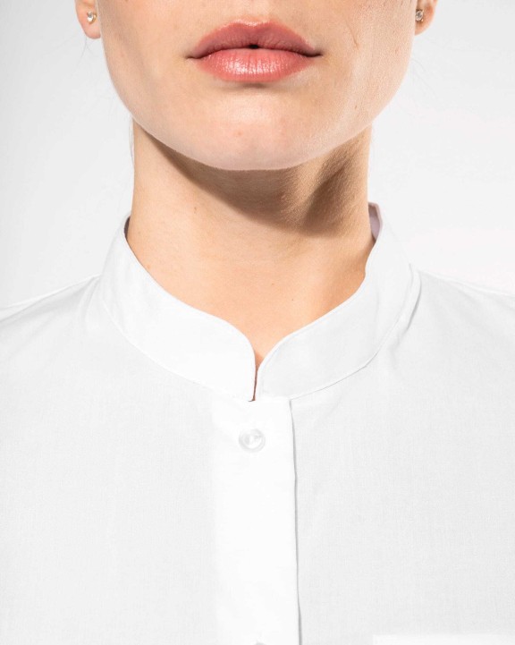 Hemd KARIBAN Damesblouse met "Mao" kraag lange mouwen voor bedrukking &amp; borduring