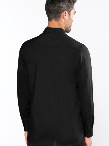 Chemises à personnaliser KARIBAN Chemise col mao manches longues 
