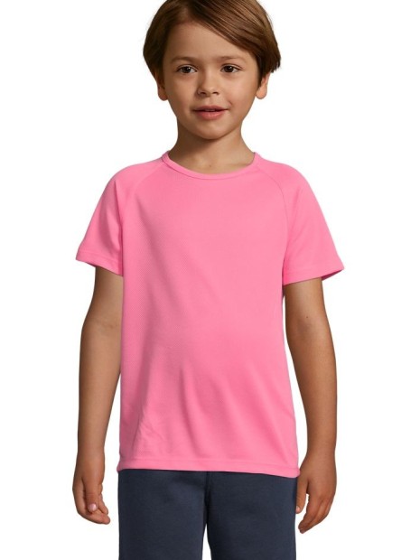 T-Shirts à personnaliser SOL'S Sporty Kids rose neon