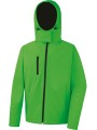 RESULT Veste Softshell Capuche Homme TX Performance VIVID GREEN/BLACK personnalisable