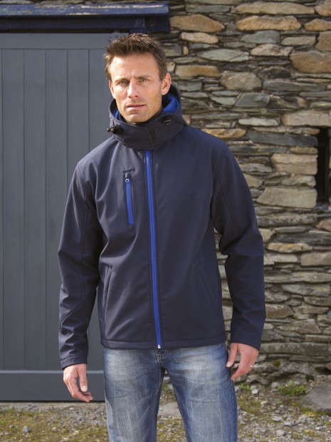 Softshells à personnaliser RESULT Veste Softshell Capuche Homme TX Performance 