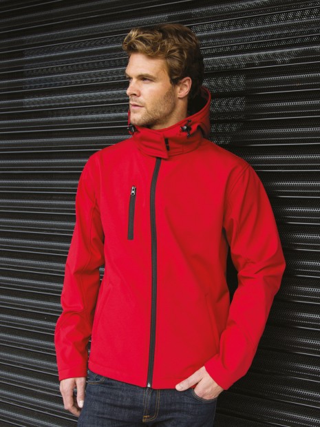 Softshells à personnaliser RESULT Veste Softshell Capuche Homme TX Performance 